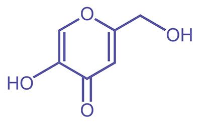 Structural formula of kojic acid