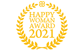 「国際女性デー｜ HAPPY WOMAN AWARD 2021 for SDGs」ロゴ画像